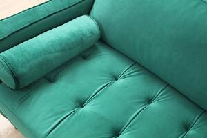 Dizajnová 3-miestna sedačka Jarmaine 215 cm zelená