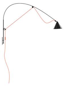 Midgard LED nástenné svietidlo AYNO L, čierno-oranžové, 2 700 K 130 cm
