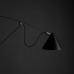 Midgard LED nástenné svietidlo AYNO L, čierna/čierna 3 000 K 130 cm