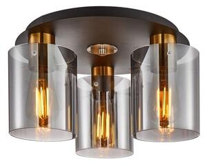 ITALUX SPL-5581-3SC-BRO-SG Sardo stropné svietidlo 3xE27 D390mm mosadzná, šedá