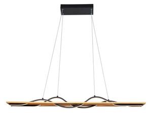ITALUX PND-23848-30W-BK-GD Conato závesné svietidlo LED 35W/1200lm 3000K čierna, drevo