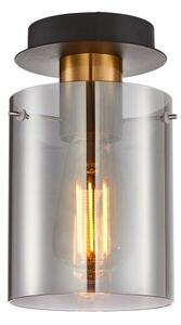 ITALUX SPL-5581-1SC-BRO-SG Sardo stropné svietidlo 1xE27 D130mm čierna, šedá
