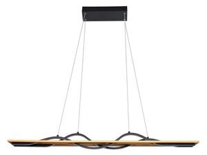 ITALUX PND-23848-30W-BK-GD Conato závesné svietidlo LED 35W/1200lm 3000K čierna, drevo