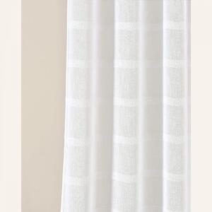Kvalitná biela záclona Maura so zavesením na riasiacu pásku 140 x 250 cm