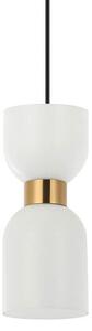 ITALUX PND-57602-1-BRO Monza závesné svietidlo 1xE27 D120mm mosadzná, biela