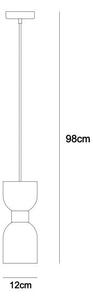 ITALUX PND-57602-1-BRO Monza závesné svietidlo 1xE27 D120mm mosadzná, biela