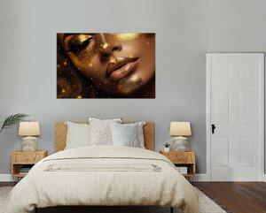 Obraz na plátne Žena so zlatom