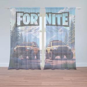 Sablio Záclony FORTNITE Off-road autá: 2ks 150x250cm