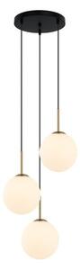 ITALUX PND-5578-3S-BRO-BK Deore závesné svietidlo 3xE27 D400mm starožitná bronzová, biela