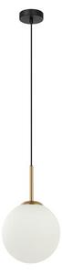 ITALUX PND-5578-1S-BRO-BK Deore závesné svietidlo 1xE27 D200mm starožitná bronzová, biela