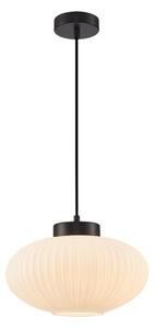 ITALUX PND-52376-1-BK Groste závesné svietidlo 1xE27 D300mm čierna, biela