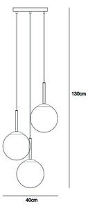 ITALUX PND-5578-3S-BRO-BK Deore závesné svietidlo 3xE27 D400mm starožitná bronzová, biela