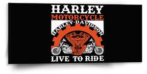 Sablio Obraz Harley-Davidson Live to ride - 110x50 cm
