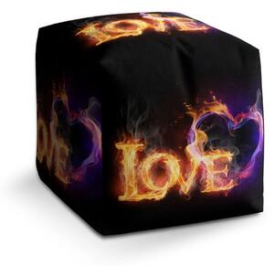 Sablio Taburet Love - 40x40x40 cm