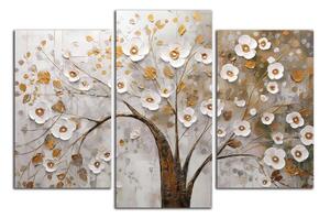 Obraz na plátne Abstrakcia strom s kvetmi
