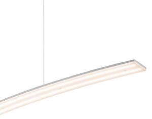 HELL LED závesné svietidlo Sira, dĺžka 130 cm, hliníková farba, kov,, Hliník / sivá / zinok, Obývacia izba / jedáleň, kov, Moderný, Závesné svietidlo
