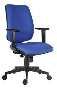 Kancelárska stolička 1380 FLUTE modrá, s podrúčkami AR08