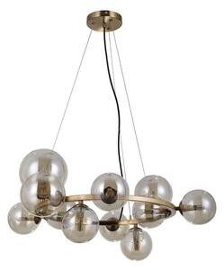 ITALUX PND-406007-11-HBR Canello závesné svietidlo 11xG9 D700mm mosadz, jantárová
