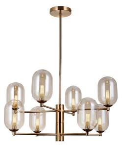 ITALUX PND-4215-8-HBR Perano závesné svietidlo 8xG9 D620mm starožitná bronzová, jantárová