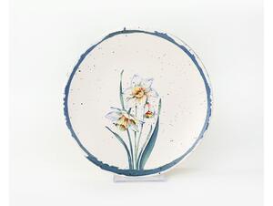 21-dielna súprava bielo-modrého keramického riadu My Ceramic