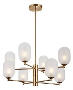 ITALUX PND-4215-8A-HBR-SAT Perano závesné svietidlo 8xG9 D620mm starožitná bronzová, biela