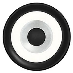 HELL LED nástenné svetlo Speaker, hliníková farba, Ø 20 cm, kov, Hliník / sivá / zinok, Obývacia izba / jedáleň, kov, Moderný, Nástenné svietidlo