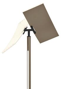 HELL LED stojacia lampa Twice, eloxovaná v bronzovej farbe, výška 185 cm, kov,, Hnedá / staromosadz, Obývacia izba / jedáleň, kov, Moderný