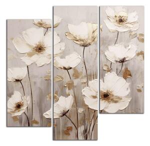 Obraz na plátne Abstraktné biele kvety