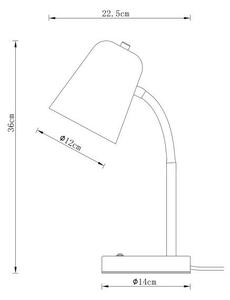 ITALUX TB-37643-BK Prato stolové svietidlo 1xE27 V360mm čierna