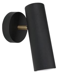 Čierne nástenné svietidlo SULION Milan, výška 17 cm