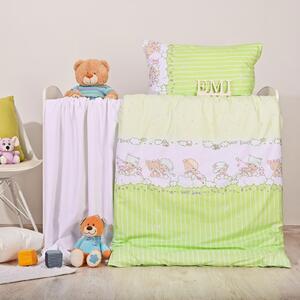 Obliečky detské Macko zelené EMI: Detský set 90x130 + 45x65