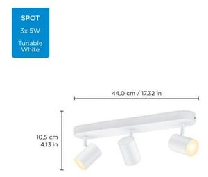 Philips WiZ Tunable white 8719514551794 IMAGEO bodové svietidlo 3xGU10 15W/1050lm 2700-6500K biela stmievateľné
