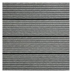 ALFIstyle WPC podlahové dlaždice 30x30 cm, sivá (balenie)