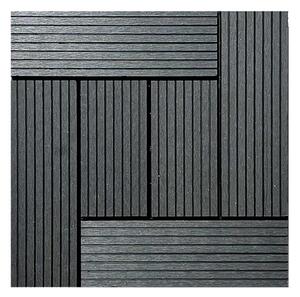 ALFIstyle WPC podlahové dlaždice 30x30 cm, čierna (balenie)