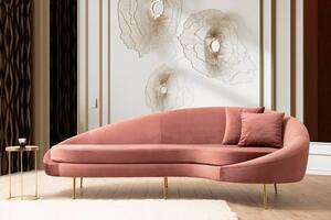 Dizajnová 3-miestna sedačka Zeena 255 cm ružová - pravá