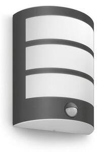 Philips 8719514417632 Python vonkajšie nástenné svietidlo so senzorom LED 6W/450lm 2700K IP44 antracit