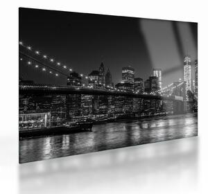 Sklenený obraz Brooklyn mosta v New Yorku (70x50 cm)
