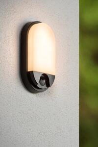 LUCIDE 22864/10/30 HUPS IR vonkajšie nástenné svietidlo so senzorom LED 10W/950lm 3000K IP54 čierna, opálová