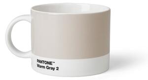 Biely/sivý keramický hrnček 475 ml Warm Gray 2 – Pantone