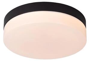 LUCIDE 79111/24/30 BISKIT stropné svietidlo so senzorom D230mm LED 12W/600lm 2700K IP44 čierna, opálová