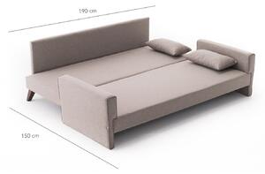 Dizajnová rozkladacia sedačka Marisela 208 cm krémová