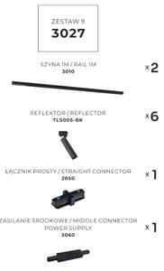 Lištové svietidlá SET 6x GU10 2 m čierna Zuma Line Lulu Track 3027