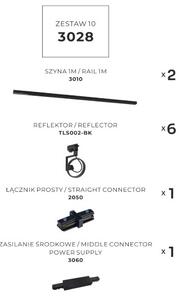 Lištové svietidlá SET 6x GU10 (ES111) 2 m čierna Zuma Line Master Track 3028
