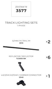 Lištové svietidlá SET 6x GU10 2 m čierna Zuma Line Lulu Track 3577