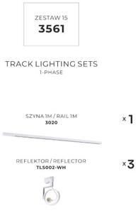 Lištové svietidlá SET 3x GU10 (ES111) 1 m biela Zuma Line Master Track 3561