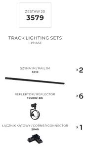 Lištové svietidlá SET 6x GU10 (ES111) 2 m čierna Zuma Line Master Track 3579