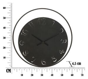 Čierne nástenné hodiny Mauro Ferretti Circle, ⌀ 60 cm