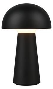 TRIO R52176102 LENNON vonkajšia dekoračná dotyková lampička LED D136mm 2W/180lm 3000K IP44 čierna, nabíjateľná batéria, USB