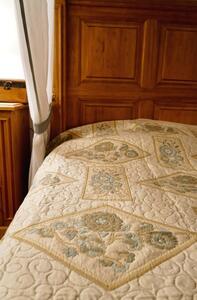 Prikrývka na posteľ 220x240cm - tyrkysový vzor