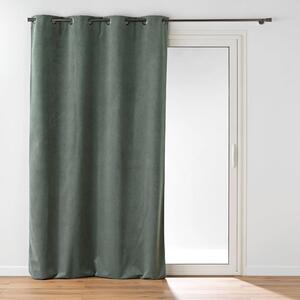 Kaki zamatový záves 140x260 cm Olympe – douceur d'intérieur